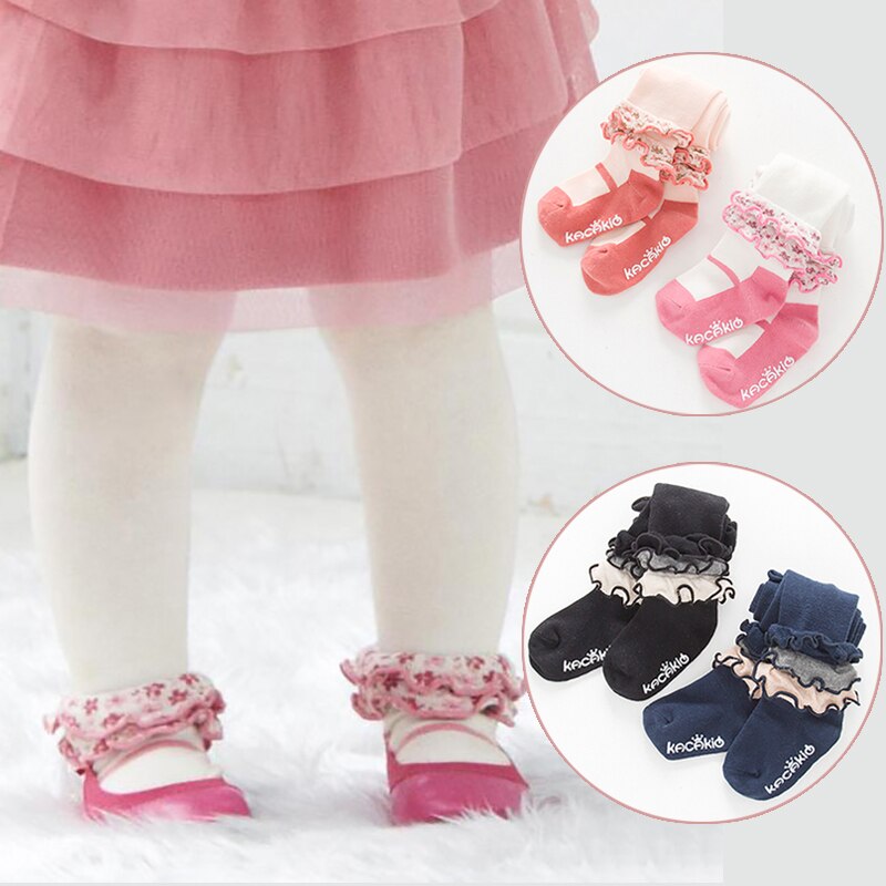 Schattige Baby Meisje Panty Kant Baby Meisje Panty Prinses Dansen Panty Winter Lente Katoen Peuter Zuigeling Panty Kous