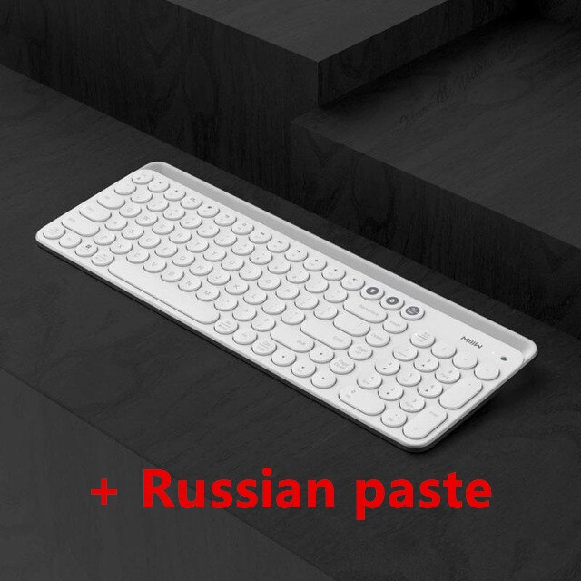 Original Xiaomi Miiiw Bluetooth Dual Mode Keyboard 104 Keys 2.4GHz Multi Compatible Wireless Portable for macbook Keyboard mini: White--Russian Paste