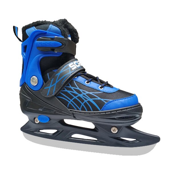 Patines de hockey sobre hielo para niños y adultos, patines ajustables para principiantes, zapatillas gruesas de patinaje de velocidad, patines cálidos