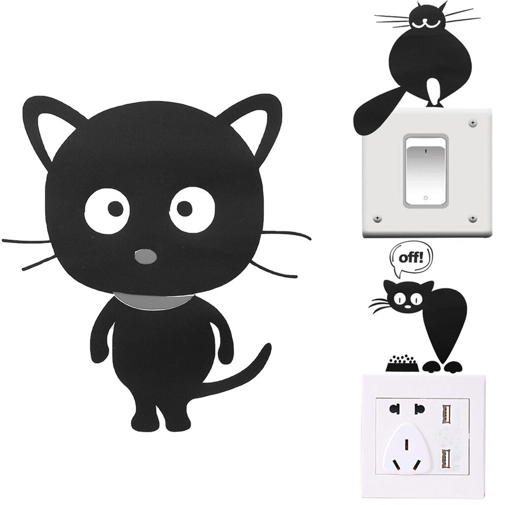 10pcs Room Window Wall Decorating Switch Vinyl Decal Sticker Decor Cartoon Adesivo De Parede