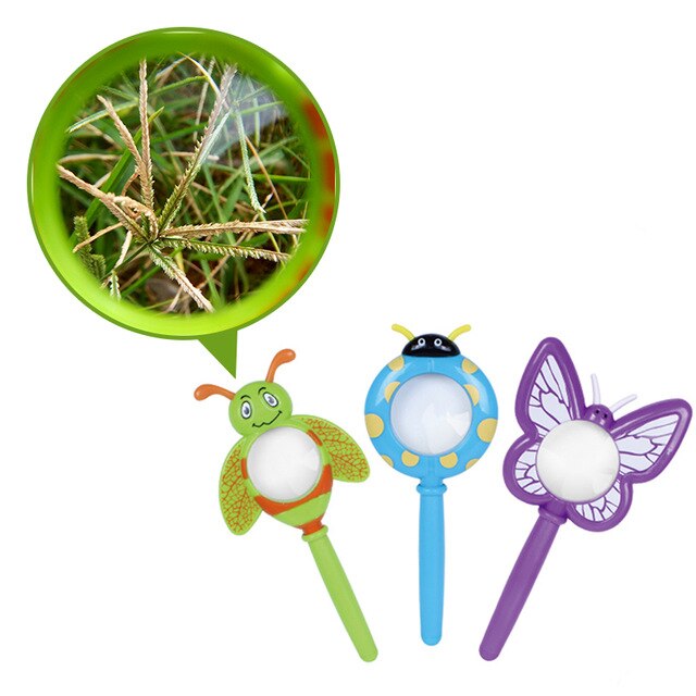 Cartoon Insect Vorm Vergrootglas Outdoor Exploratie Leren Kids Kinderen Educatief Speelgoed Vergrootglas Lieveheersbeestje Vlinder