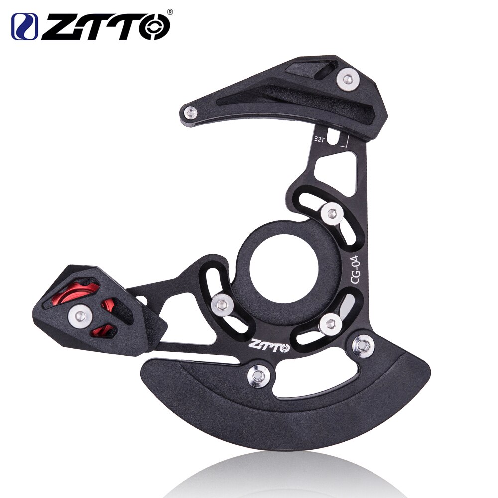 ZTTO MTB ISCG05 Chain Guide BB Mount 1x Mountain Bike Pulley Chain Guide DH Chainring Protector Bicycle Chain Stabilizer 32-38T: CG-04 BLACK