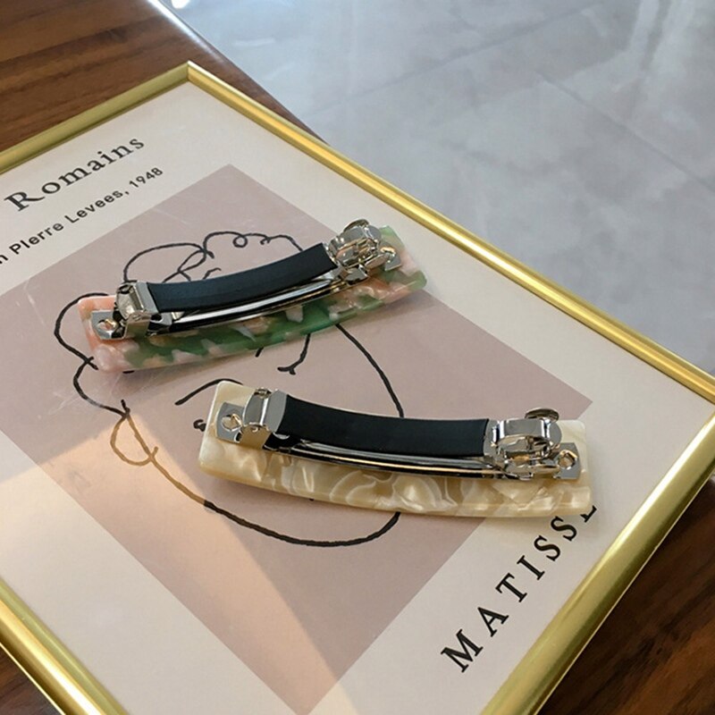 De francés mediano, horquilla Rectangular con Clip para el pelo, pasador, tocado con horquillas, accesorios, utensilios de estilismo para el cabello de belleza 1 pieza