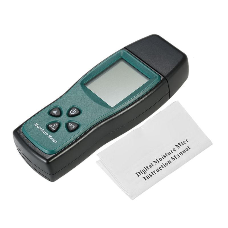 Two Pins Digital Wood Moisture Meter Wood Humidity Tester Timber Damp Detector LCD Display Probe Range 2%~70%
