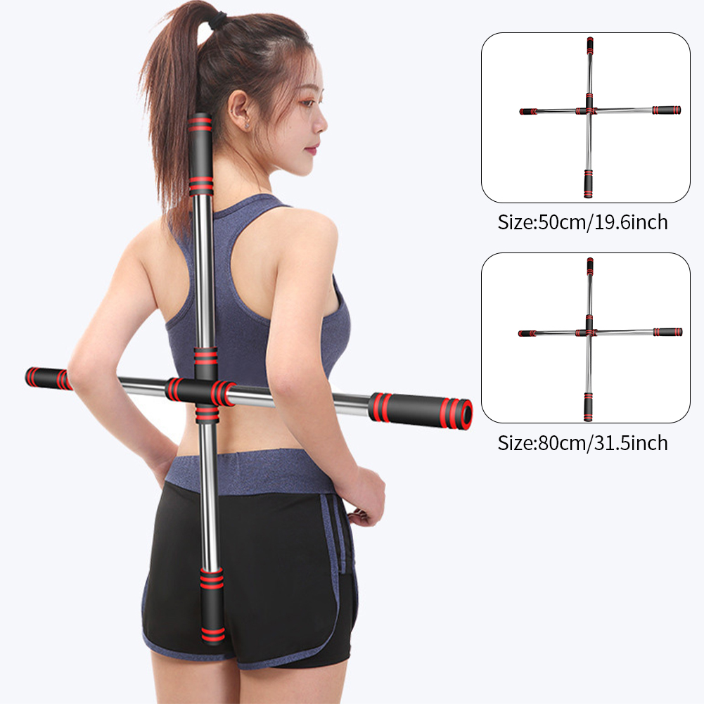 2 stück heimfitness-yoga-sticks zur korrektur von schulter- und rückenschmerzen, abnehmbar, tragbar, aus aluminiumlegierung, praktisch