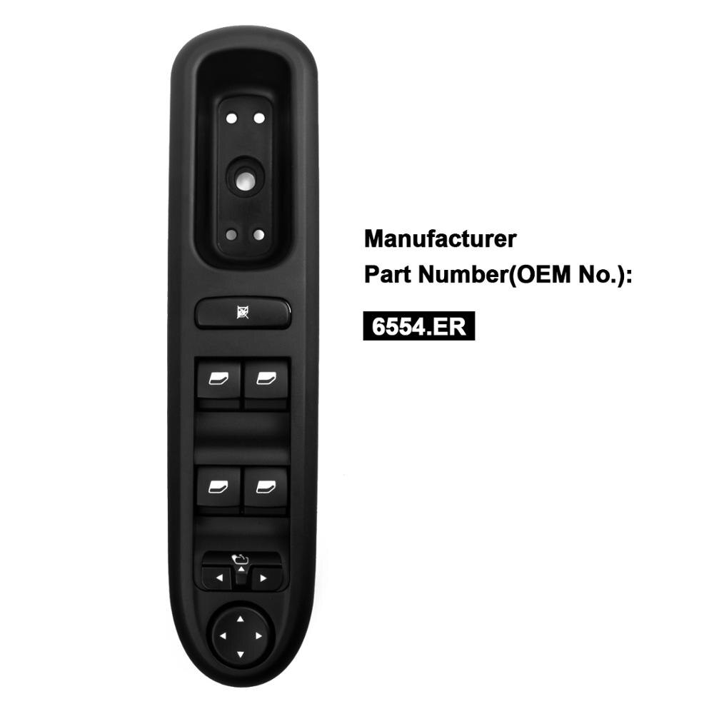 Yaopei 6554.ER/ 6554.KT/ 6554.QC Electric Power Window Control Schakelaar Fit Voor Peugeot * 207 307 307CC 307SW 6554KT 6554QC 6554ER: 6554.ER