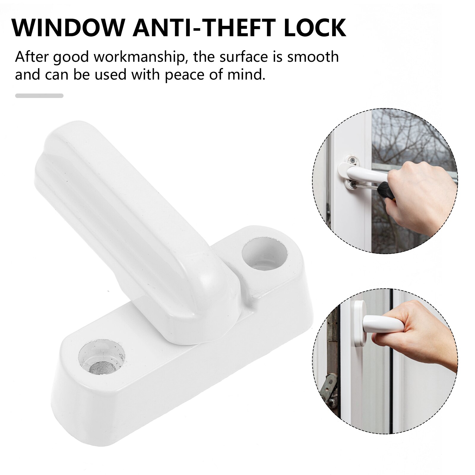 2 Sets Sash Blocker Locks Practical Sturdy Window Restrictor Lock Anti-Theft Locks Sliding Window Locks