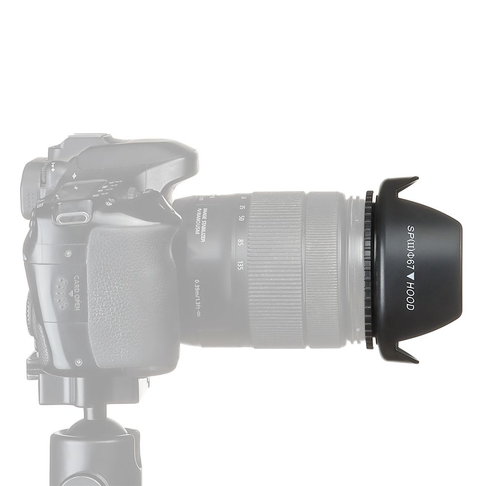 Pare-soleil noir pour appareil photo reflex numérique, pare-soleil vissé, Nikon, IL, Sony, Fuji, Olympus, 49mm, 52mm, 55mm, 58mm, 62mm, 67mm, 72mm, 77mm, 82mm