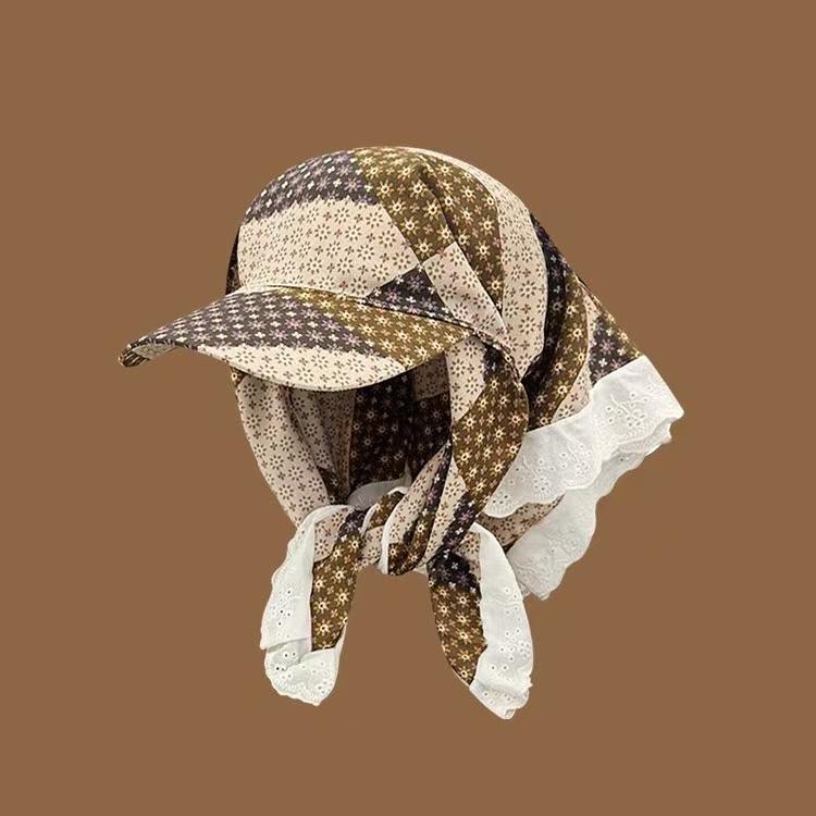 Baseball Cap met grote rand 2025, hoofddoek, zomerzonneschermhoed, Koreaanse versie, vlinderboog, dameszonnehoed: Rood