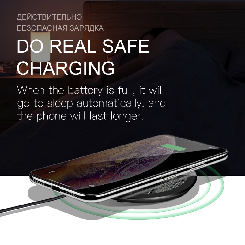 30W Qi Wireless Charger For iPhone 12 11 Pro Xs Max Mini X Xr 8 Induction Fast Wireless Charging Pad For Samsung s8 s9 s10 note