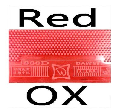 Original dawei 388D strange long pimples table tennis rubber defense table tennis rackets racquet sports: Red OX