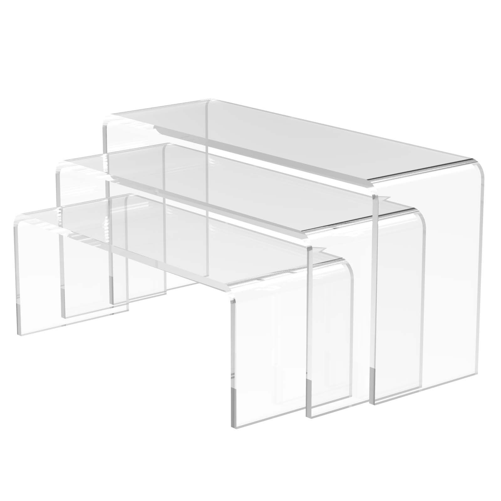 3 Tier Clear Acrylic Display Stand Multi-functional Shoe Storage Rack Shoe Display Racks Watch Cosmetics Display Holder