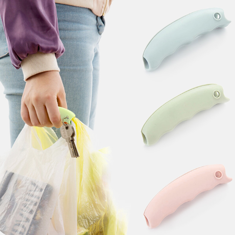 1pc bærbare silikone holder håndtag bærer lås hjem værktøj til indkøbspose for at beskytte hænder tur købmand taske køkken accessori