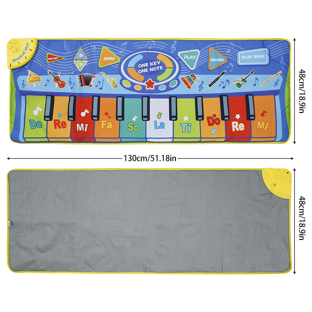 Willkey Baby Muziek Play Tapijt Mat Kruipen Piano Tapijt Elektronische Instrumenten Educatief Speelgoed Voor Kind Touch Piano