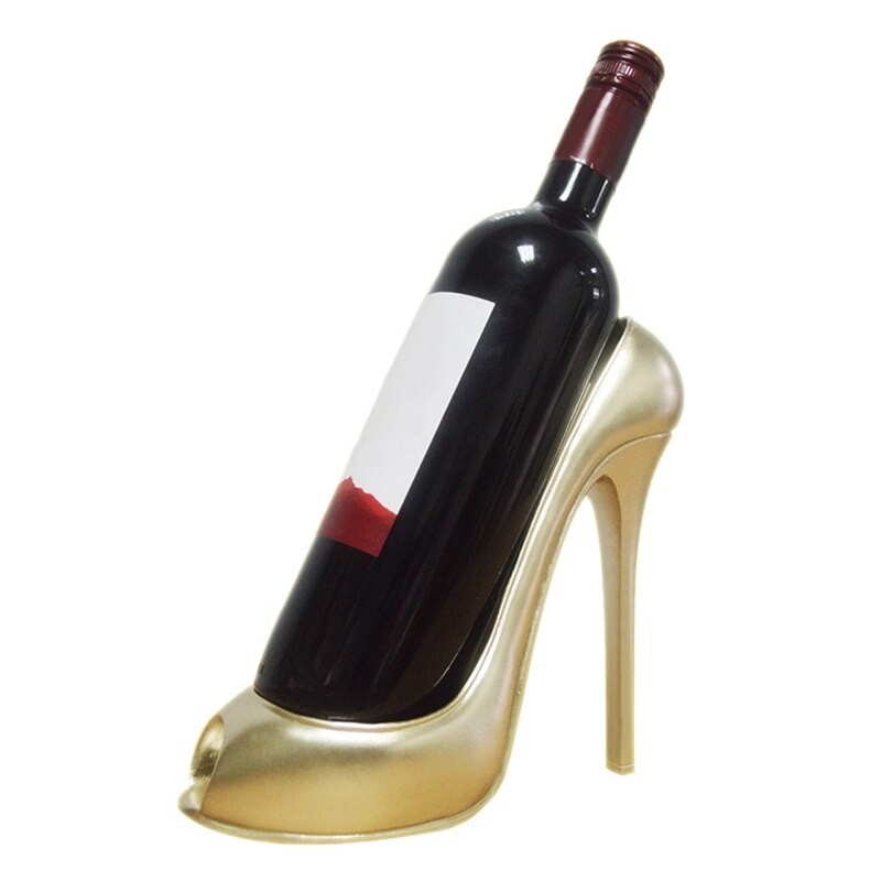 High Heel Shoe Wine Bottle Holder Stylish Wine Rack Basket Accessory for Home High-Heel Statue Sculptures Kitchen Bar Decor: 2
