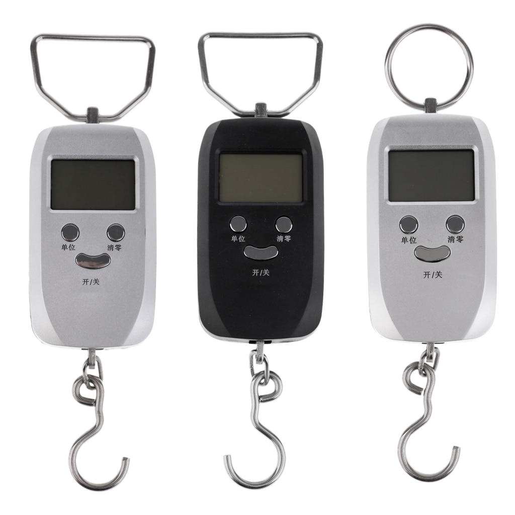 Digitale Visschaal Bagage Schaal, 50 kg/10 G Draagbare Elektronische LCD Digitale Gewichtsschaal met Meethaak voor Keuken, Vissen, Voedsel, Verzending, Post
