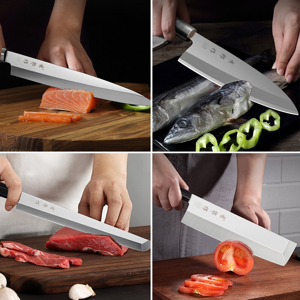 Japanese Sushi Knife High Carbon Steel Salmon Sashimi Chef Knife Multifunctional Slicing Kitchen Knives Cooking Tools нож