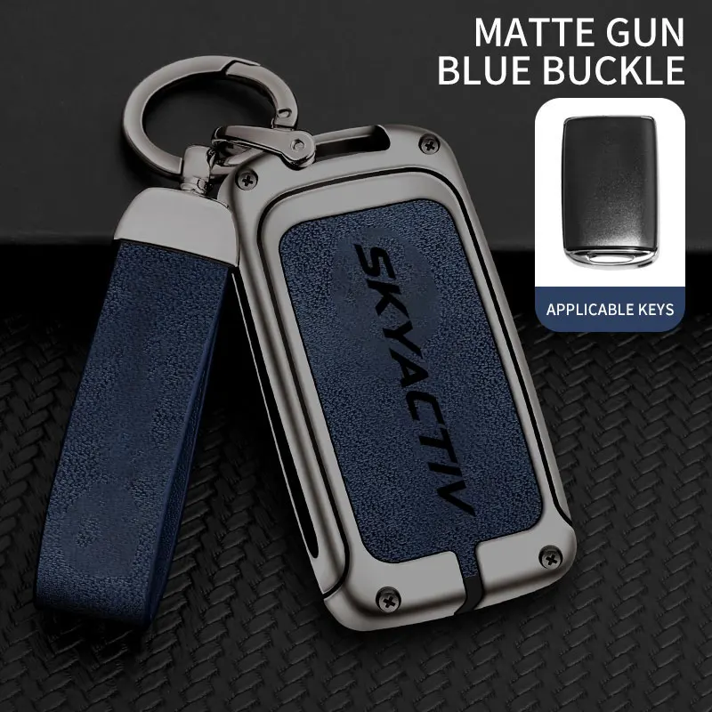 Porte-clé de voiture en alliage de Zinc Skyactiv pour Mazda 3 2 6 CX3 CX5 CX30 CX8 CX9 MX5 SKYACTIV, couvercle de protection pour clé de voiture: Orange