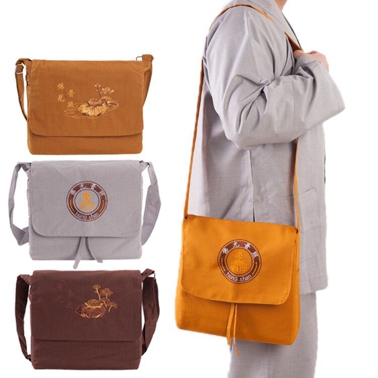 Bolso budista de monje budista, bolsa de hombro