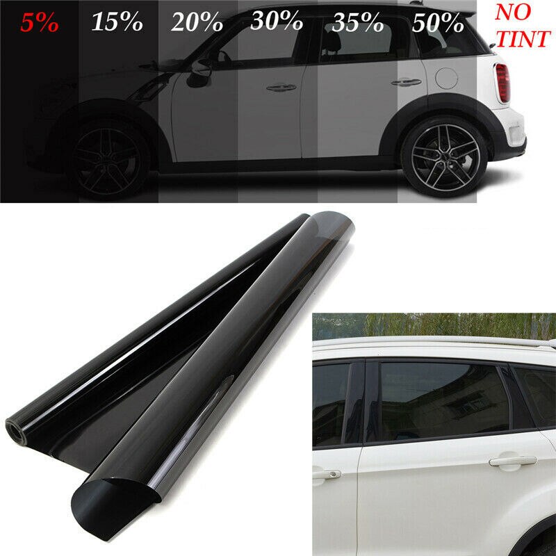 5%  vlt auto raam isolatiefolie zwarte ongesneden folie glas zonnescherm sticker auto accessoires 100 x 50cm