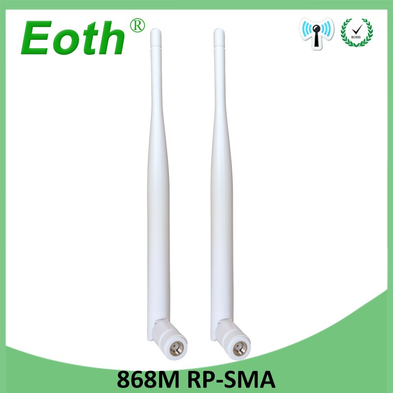 EOTH – antenne de réception de signal 868mhz 5dbi sma femelle 915mhz, module lora, antenne pbx iot, lorawan, gain élevé, 2 pièces