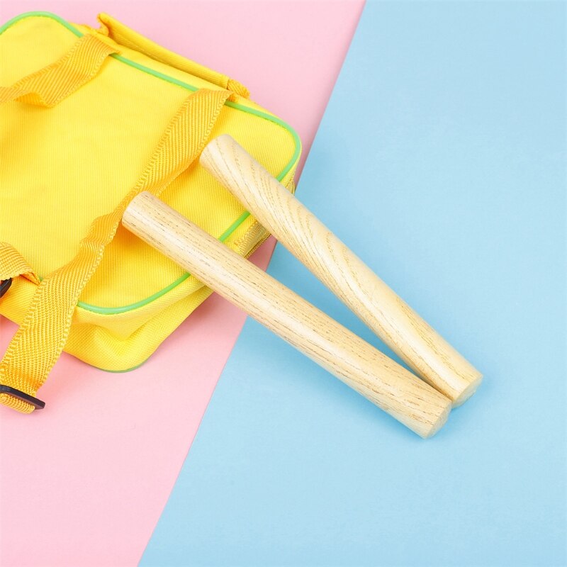 Juego de percusión para niños, instrumentos musicales educativos de madera, 4 piezas