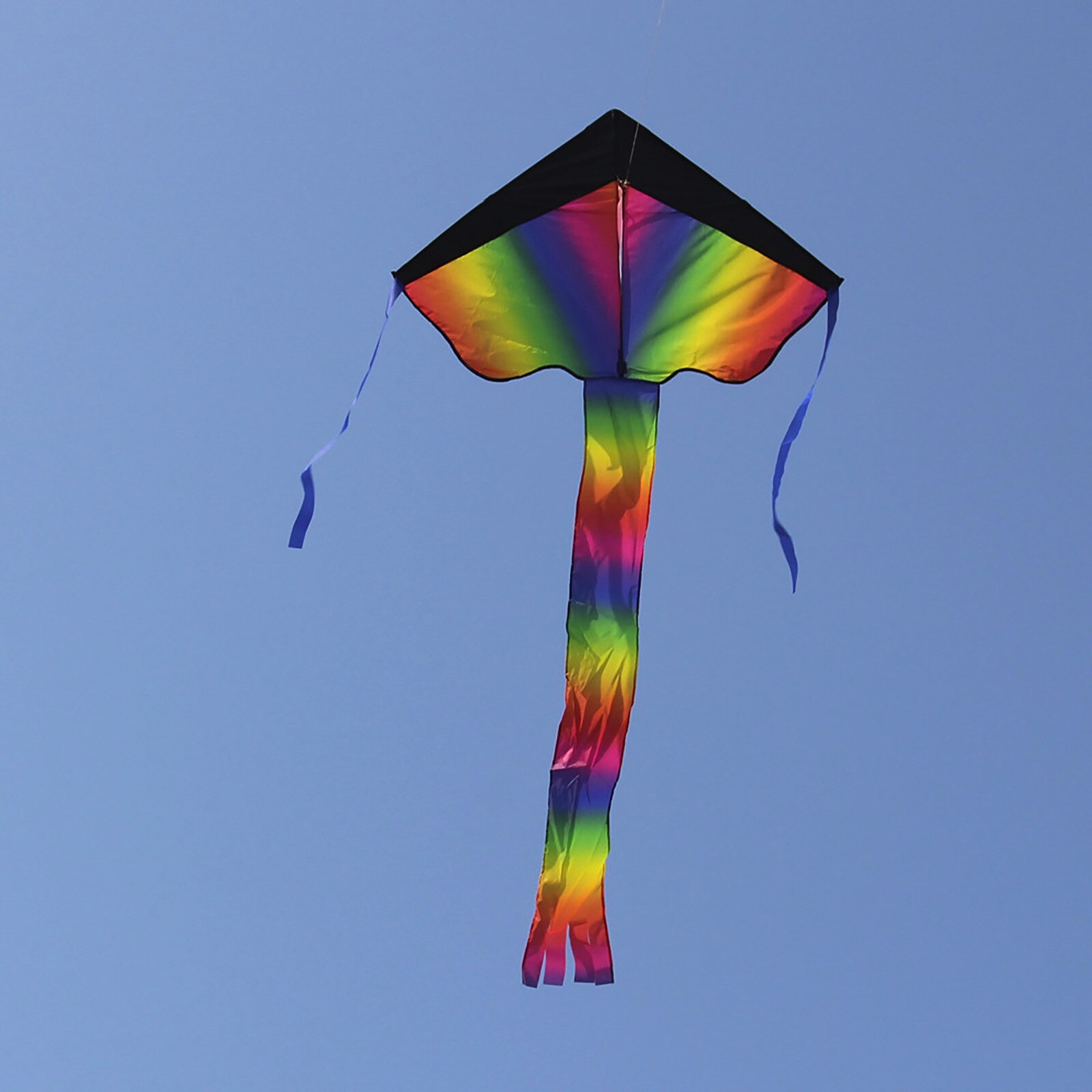 Vlucht Kite Makkelijk Flyer Grote Regenboog Giant Kleurrijke Outdoor Activiteiten In Sterk Of Licht Wind Kleur Gestreepte Kite Outdoor Speelgoed: Default Title