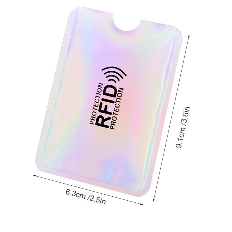 5PCS RFID porta carte di credito anti-scansione tasca in alluminio metallo sottile protezione della carta di credito portafoglio di sicurezza custodia per carte di moda