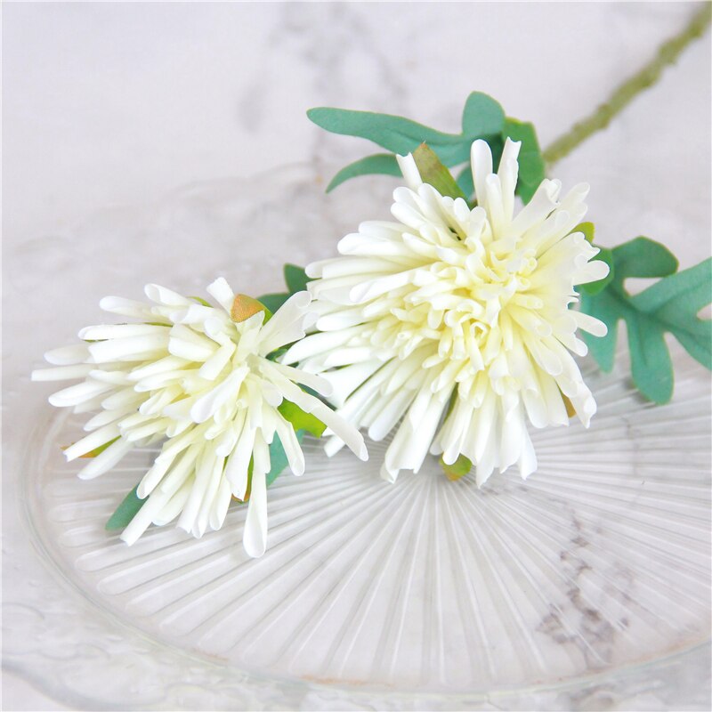 Super beautiful!crab claw chrysanthemum artificial flower bouquet simulation decoration wedding flower wall shooting props: white