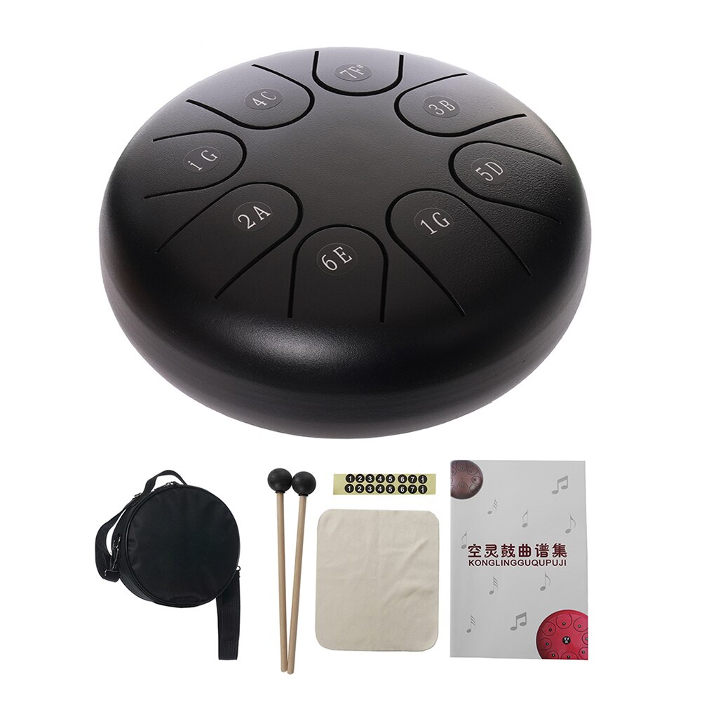 6/8 pouces Mini tambour 8 tons en acier langue tambour Instrument de Percussion avec pilons peut produire un son propre éthérée bouddha-Like: A2 6 inch 8 Notes