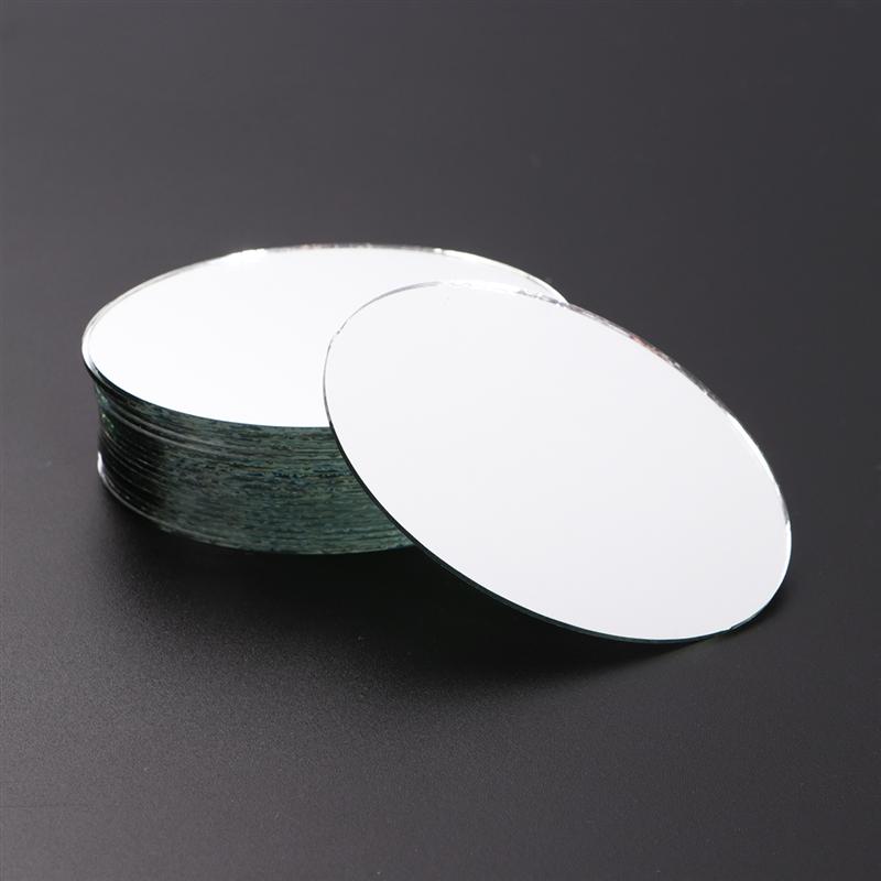 20 st mini speglar diy legering spegel kvinnor smink använd spegel mini oval form ofärdiga spegel lins för diy konst hantverk spegel