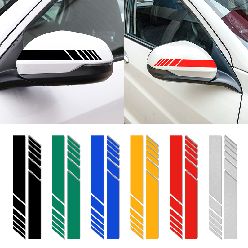 2PCS Car styling Rearview Mirror Side Decal Stripe for Ford Fiesta EcoSport ESCORT focus 1 focus 3 focus 2 car stickers