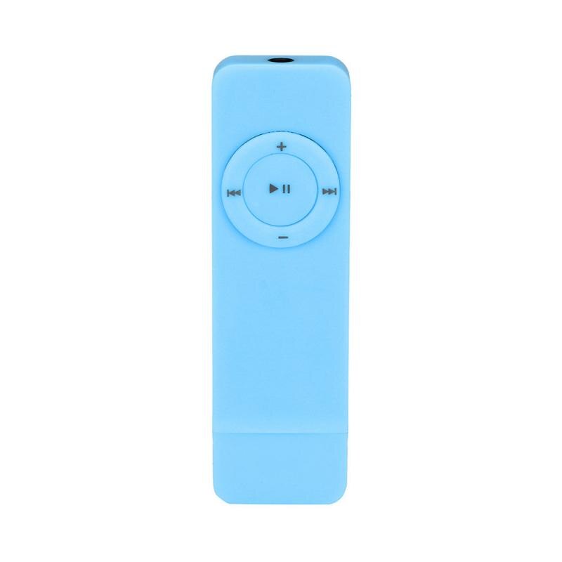 Reproductor MP3 deportivo en línea con USB, conciso de Control de pulsación de sonido sin pérdidas, reproductor de música portátil, compatible con tarjeta TF,: blue