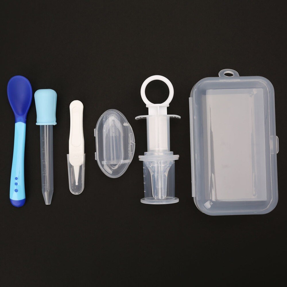 5 stks Pasgeboren Baby Kids Geneeskunde Dispenser Dropper Tandenborstel Gezondheidszorg Kit