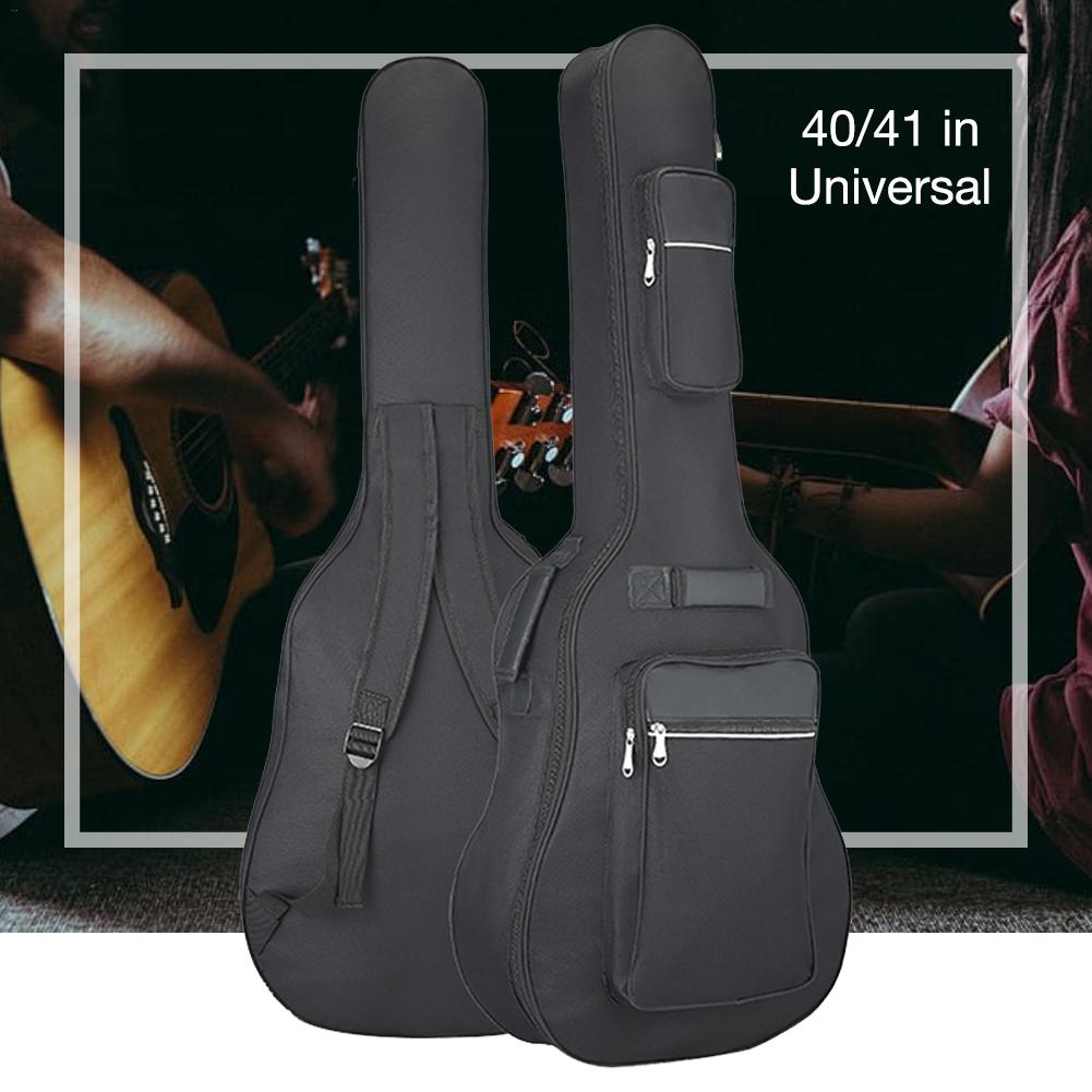 40/41 Inch Oxford Stof Gitaar Tas Zachte Dubbele Schouderbanden Padded Akoestische Gitaar Waterdichte Rugzak Instrument Tassen Case: Default Title