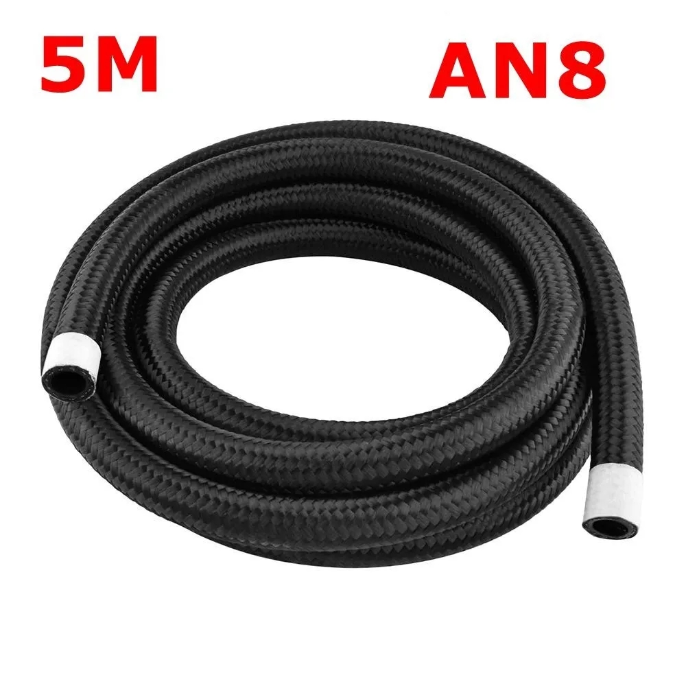 1M ein4 ein6 ein8 ein10 ein12 Kraftstoff Schlauch Öl Gas Kühler Schlauch Linie Rohr Rohr Nylon Edelstahl Geflochtene innen CPE Gummi TF-1007: Rosa