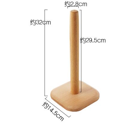 Wooden Paper Roll Towel Holder Kitchen Table Tissue Roll Beech Stand napkins Vertical Bathroom Shelves Shelf Dispenser: B
