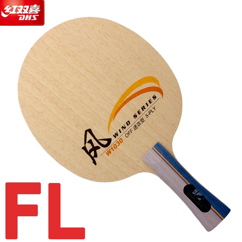 Original DHS wind series W1030 table tennis blade ping pong racket quick attack 5 pure wood blades racquet sports: FL