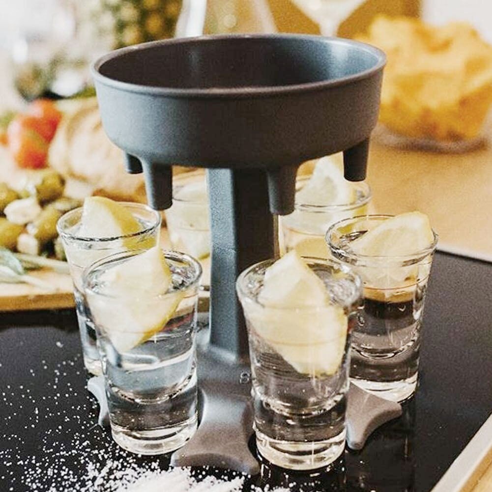 6 Shot Glass Dispenser Holder Carrier Caddy Liquor Dispenser Party Bar Accessory Drinking Games Glass Dispenser Bar Tools