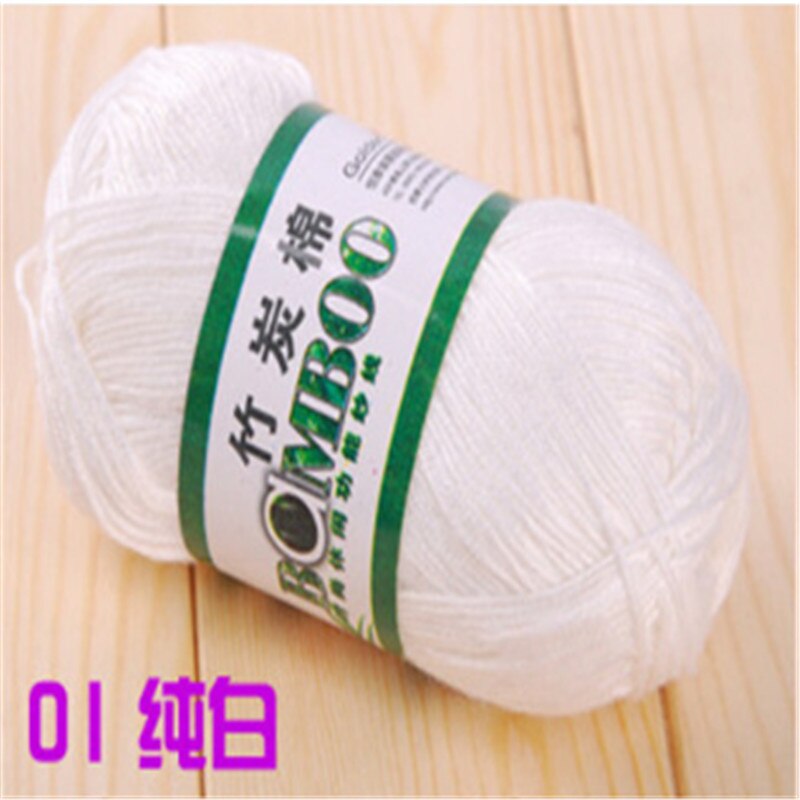 Top kin-friendly Knitting Yarn Natural Bamboo Soft Yarn Cotton Yarn 10 piece per lot: 01