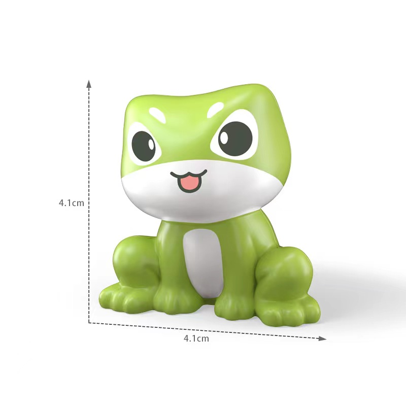 Big Building Blocks Zoo Animal Figure Accessories Frog Snail Dog Comptatible Large Bricks Children Kids Assembly Toys Party: Dark Grey