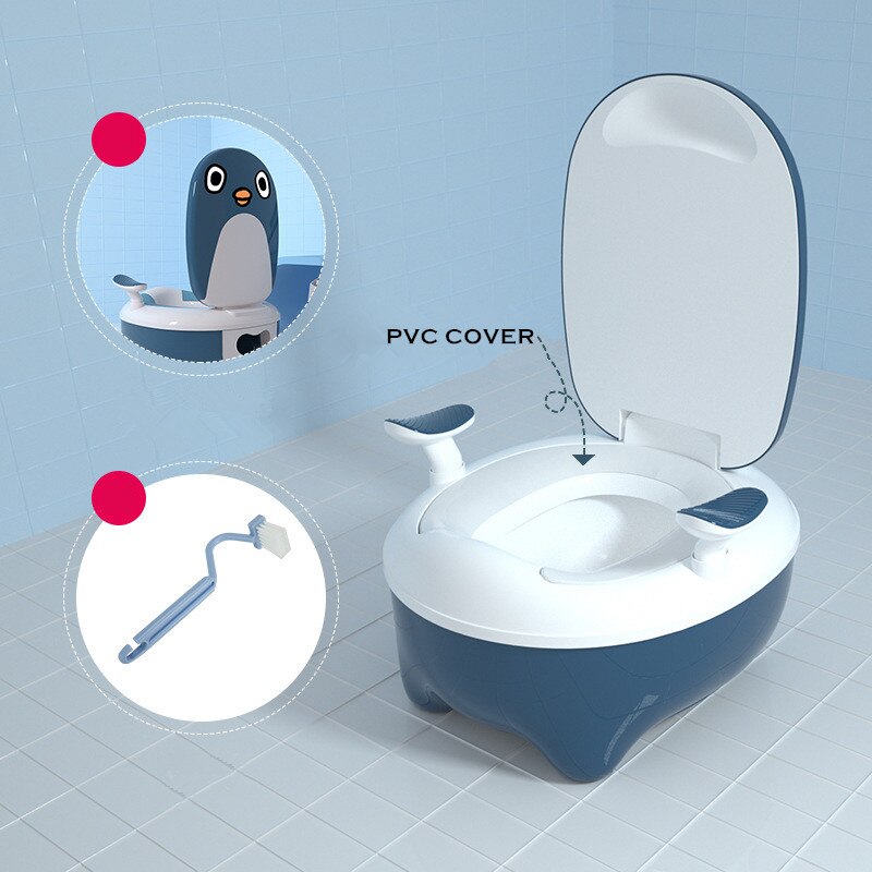 Kinderen Wc Jongen Meisje Baby Potje Baby Baby Urinoir Kind Wc Potje Baby Rugleuning Urinoir Inafnt Anti-slip Wc: Pvc Blue