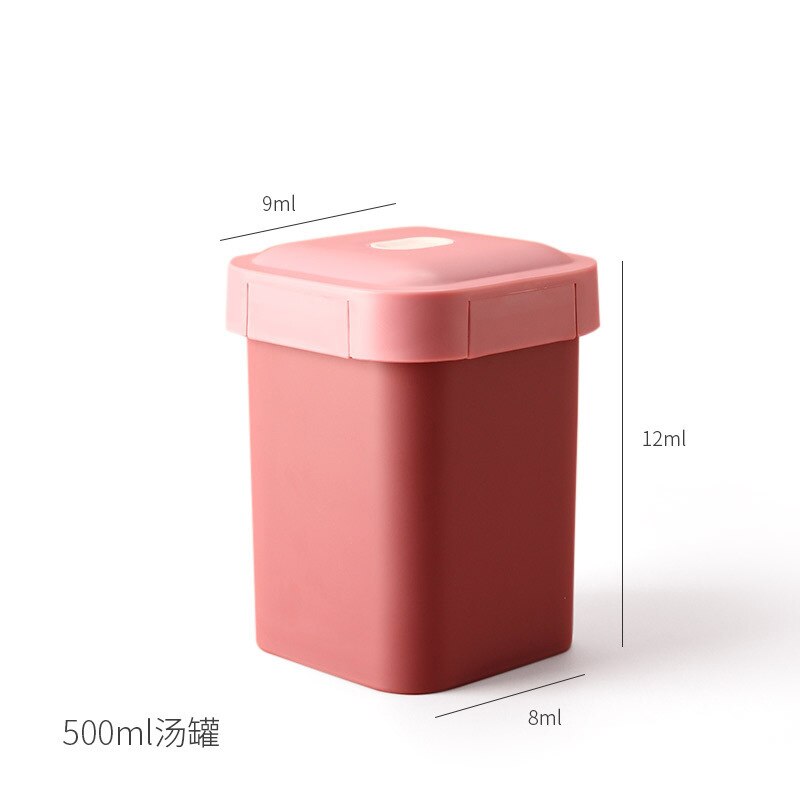 Lunch Box Portable Bento Box for Student Office Worker Multi-layer Microwave Heating Lunch Container Kids Box: red soup cup