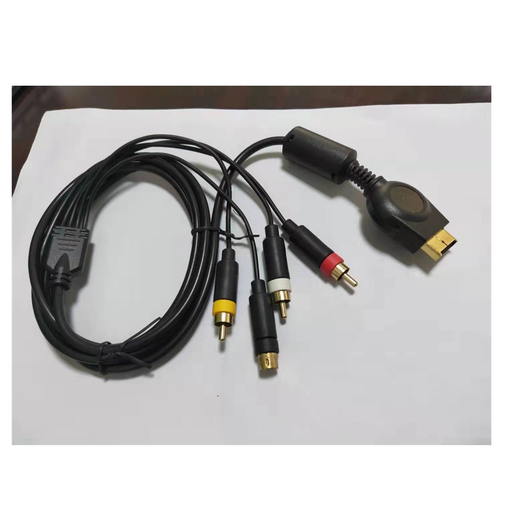 2in1 audio video cord S-Video AV Cable for PS2 for PS3 for Playstation 2 3
