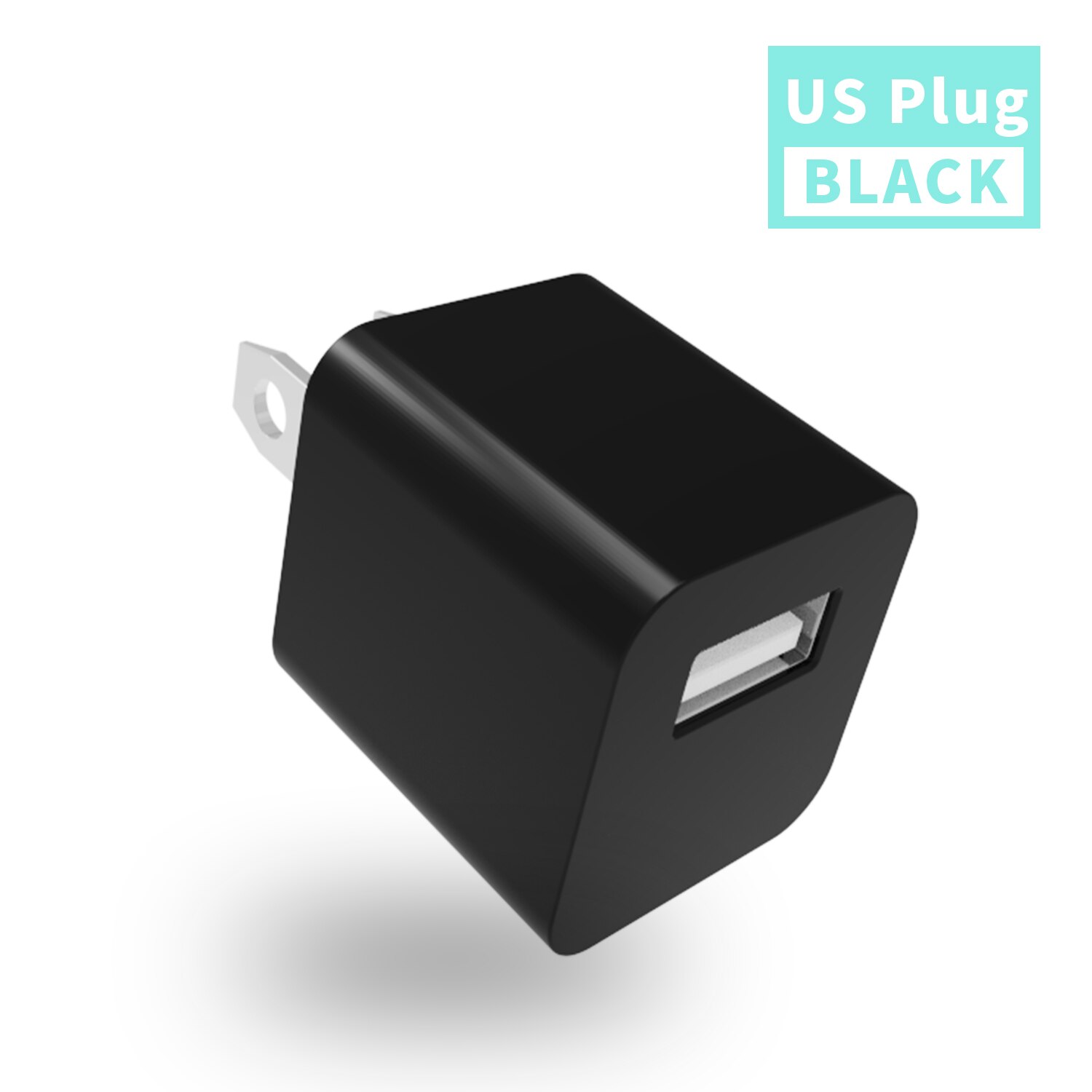 Schitec Dual USB Charger EU Plug Quick Charge 2.1A Wall Charger Max Mobile Phone Charging Mini Adapter Travel Charger for iPhone: US Plug 5V1A Black