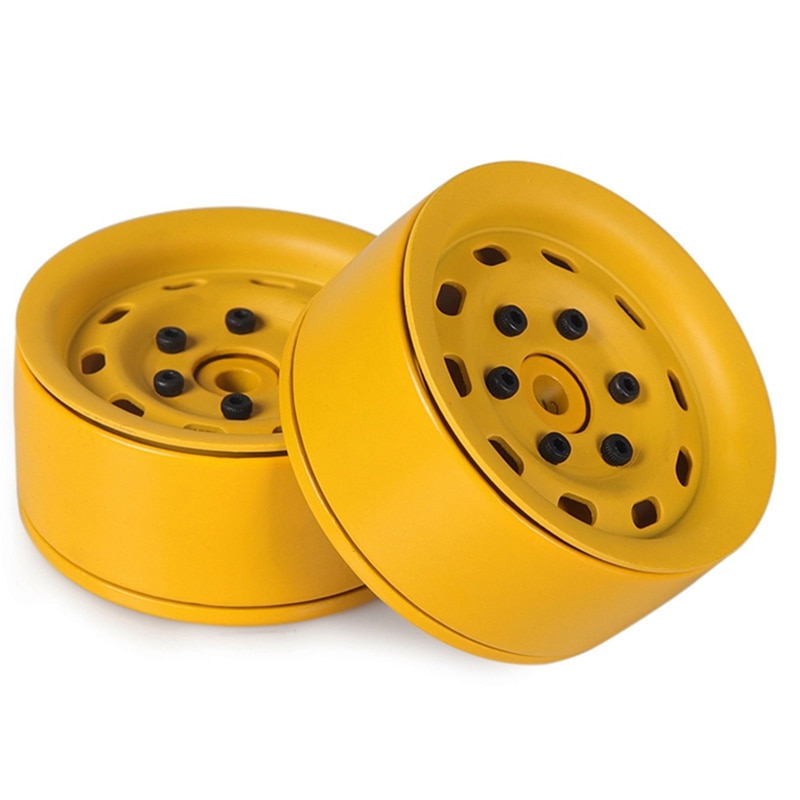 4Pcs Metal 1.9 Inch Beadlock Wheel Rim for 1/10 Rc Rock Crawler Traxxas Trx-4 D90 D110 Defender Axial Scx10 90046 90047