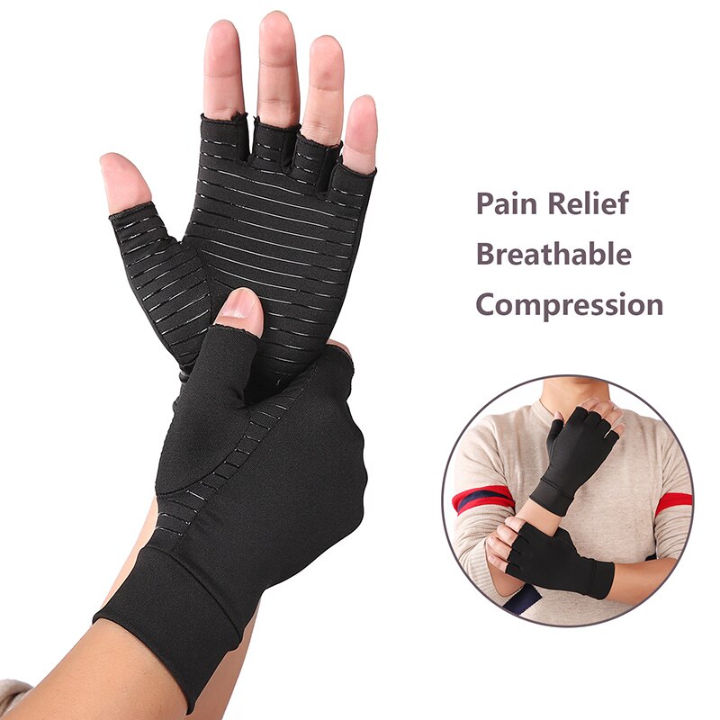 Kompressionsgigt handsker premium leddgigt ledsmerter hånd handsker sportsterapi åbne fingre kompressionshandsker