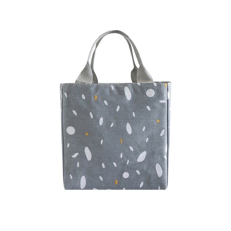 Women Office Ladies Student Large Capacity Lunch Bag Floral Print Multipurpose Lunch Tote Food Storage Pocket