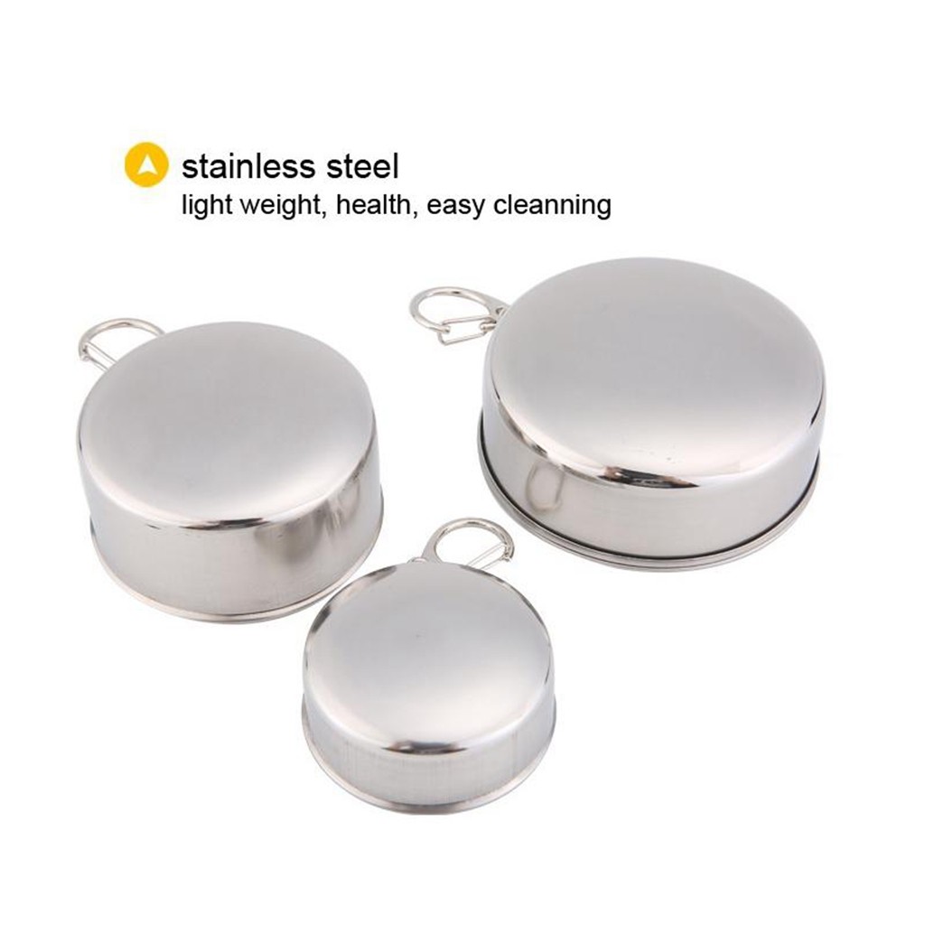 Huishoudelijke 60ml 150ml 250ml Roestvrij Staal Camping Vouwen Cup Draagbare Outdoor Reizen Demontabel Inklapbare Cup Met Sleutelhanger