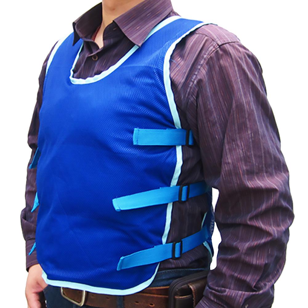 Fishing Cooling Vest Outdoor Riding Blue Adjustable Size Reduce Temperature For Men And Women